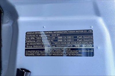 2025 Nissan Altima 2.5 SV